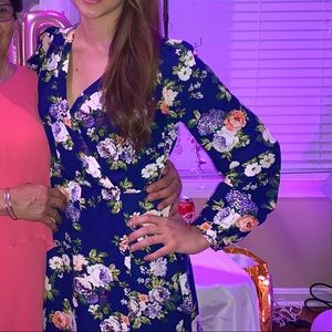 Lulu’s Floral Long Sleeve Dress